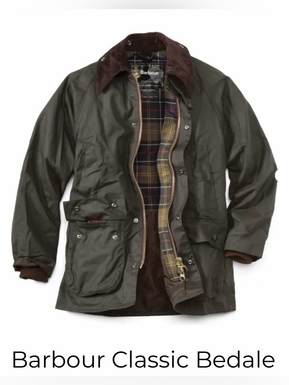 NWT Barbour Classic Bedale® Waxed Jacket size 32 color Olive